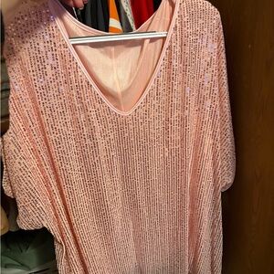 Sequin Embellished Pink Women's Top